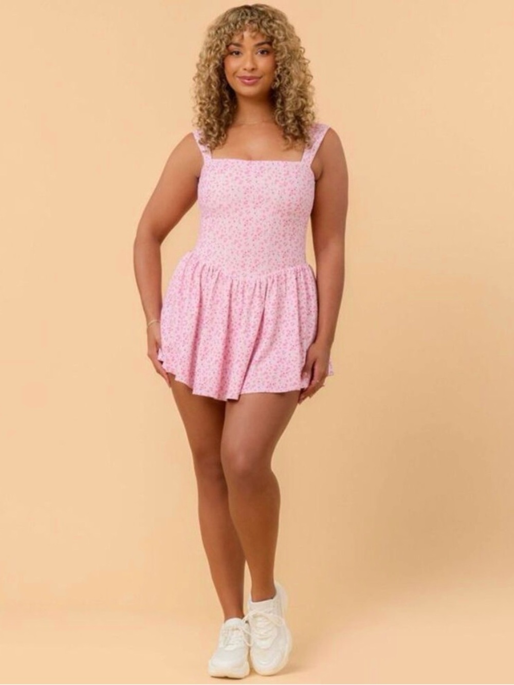 NWT! Blogilates Target X Popflex Princess Bow Back Dress Pink Floral Size 1X